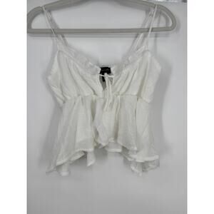 StreetWear Society Peplum Cami Top Adjustable Straps Flowy Boho Women Size S